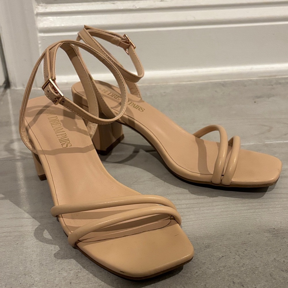 Dream Pairs Beige Strappy Sandals